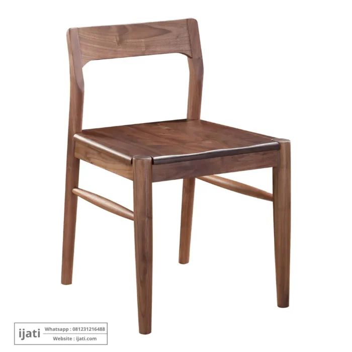 Kursi Makan Mid-Century Modern Kayu Jati Solid