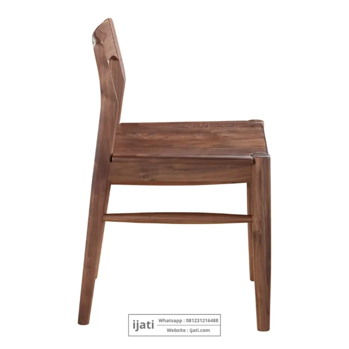 Kursi Makan Mid-Century Modern Kayu Jati Solid