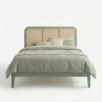 Dipan Minimalis Japandi Rotan Warna Sage Green Aesthetic untuk Kamar Kos