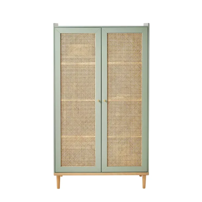 Lemari Pakaian 2 Pintu Warna Sage Untuk Kamar Kos