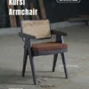 Kursi Makan Villa & Hotel: Armchair Jati Kombinasi Rotan Finishing Hitam