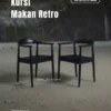 Kursi Makan Retro Kayu Jati Solid Finishing Hitam