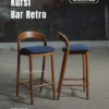 Kursi Bar Retro Kayu Jati Solid - Pilihan Terbaik untuk Project Cafe, Resto & Villa