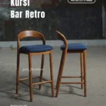 Kursi Bar Retro Kayu Jati Solid - Pilihan Terbaik untuk Project Cafe, Resto & Villa
