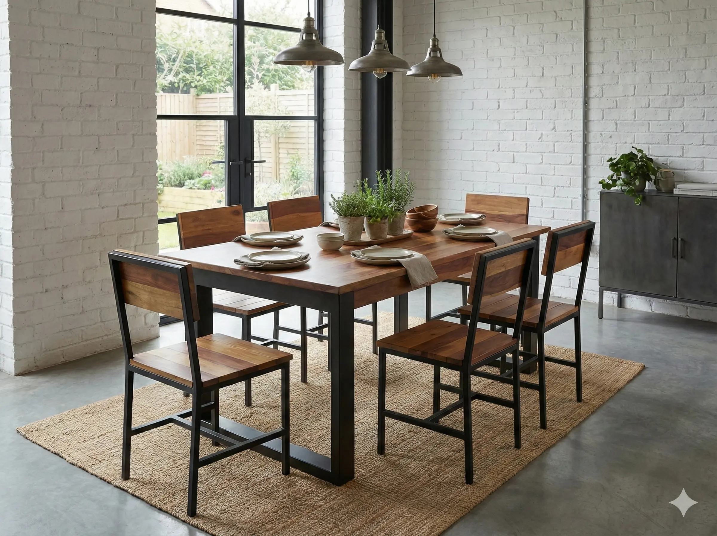 Kombinasi Klasik: Besi Hitam dan Kayu Jati