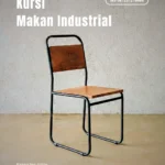 Kursi Makan Cafe Industrial Rangka Besi Hollow Kuat untuk Coffee Shop & Restoran