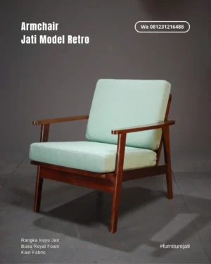 Armchair Jati Minimalis Modern