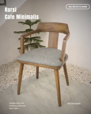 Kursi Cafe Minimalis Kayu Jati Modern