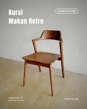 Kursi Makan Jati Retro Minimalis Modern Jepara - Kursi Cafe Kayu Jati