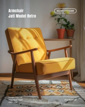 Kursi Teras Jati Minimalis Modern Retro