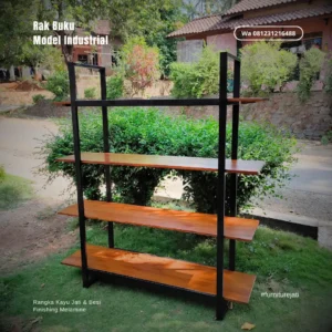 Rak Kayu Susun Industrial Modern Minimalis