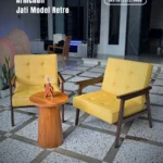 Lounge Chair Jati Model Retro Klasik Armchair Kayu Jati Premium